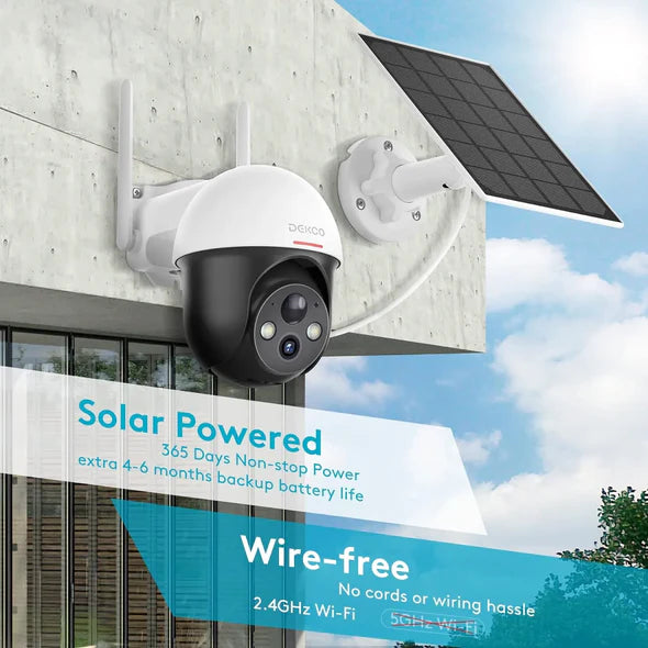 WIFI 2K Solar Security Camera – Wireless Outdoor 360°