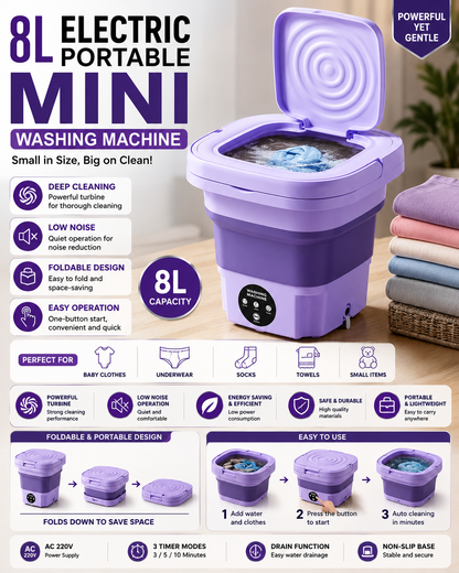 Electric Portable Mini Washing Machine