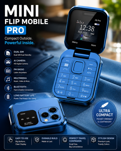 Mini Flip Mobile Pro – Blue