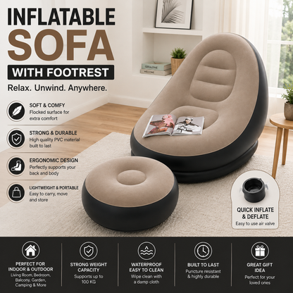 Inflatable Sofa with Footrest
