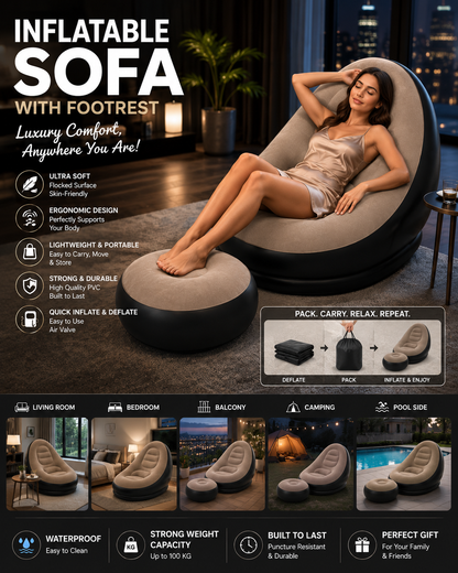 Inflatable Sofa with Footrest
