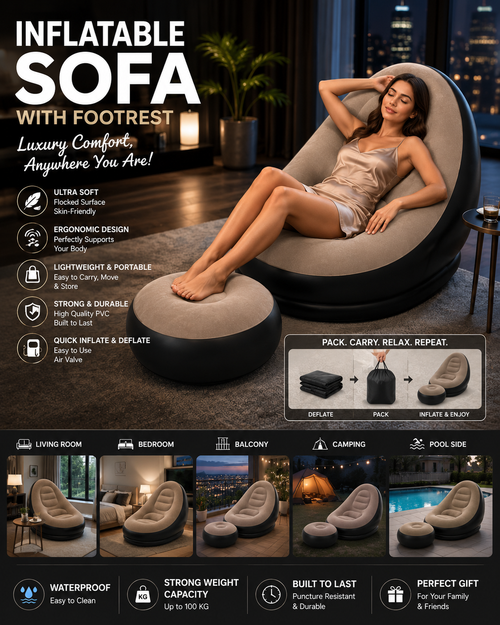 Inflatable Sofa with Footrest