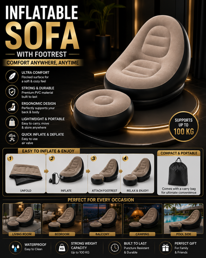 Inflatable Sofa with Footrest